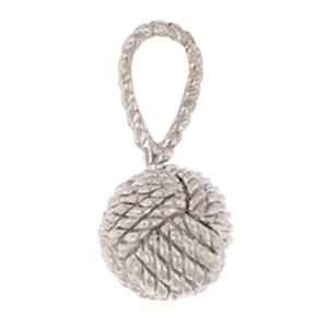 Silver Monkey Fist Knot Pendant - 399