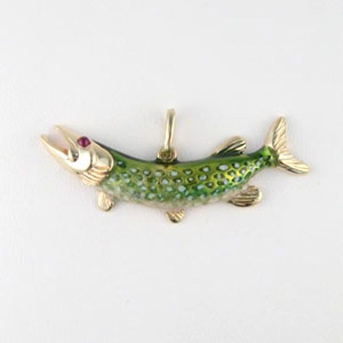Silver Northern Pike Pendant - 020E