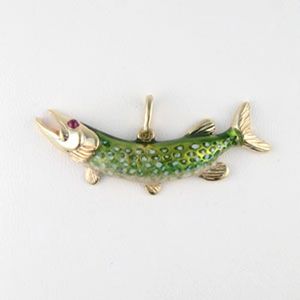 Silver Northern Pike Pendant - 020E