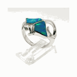 Silver Opal Manta Ring - 776 O