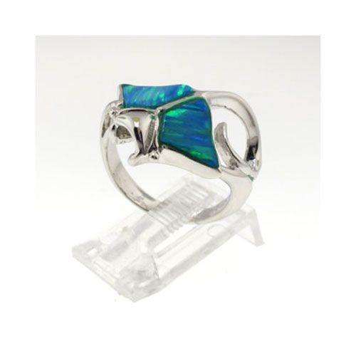 Silver Opal Manta Ring - 776 O