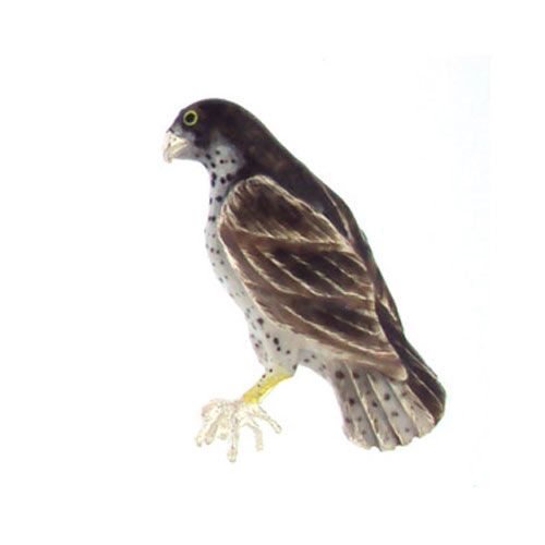 Silver Peregrine Falcon Pendant - 432 E