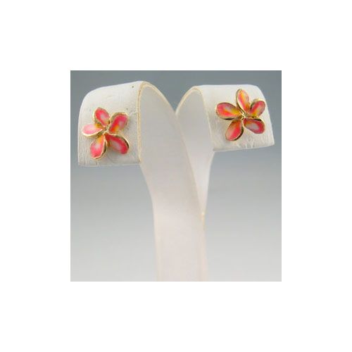 Silver Plumeria Earrings - 680 E