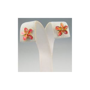 Silver Plumeria Earrings - 680 E
