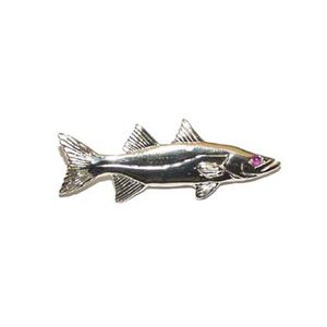 Silver Polished Snook Pendant - 120