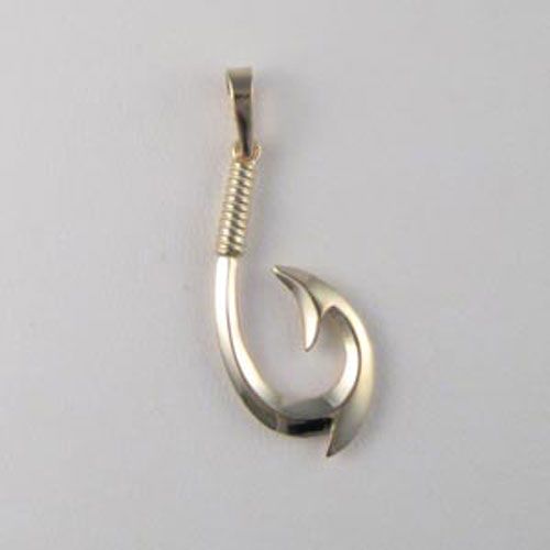 Silver Polynesian Hook Medium Pendant - 364