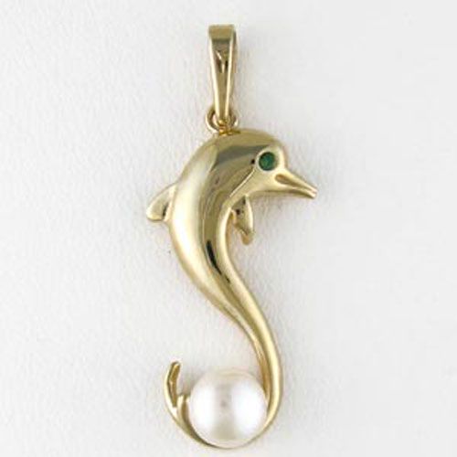 Silver Porpoise with Pearl Pendant - 245