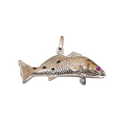 Silver Redfish Flat Pendant - 152