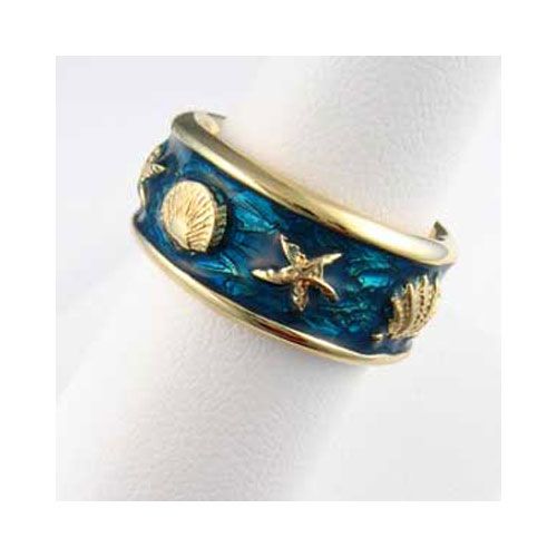 Silver Reef Band with Enamel Ring - 724 E