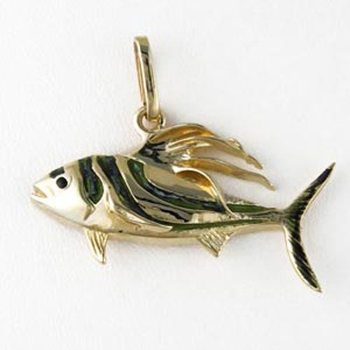 Silver Rooster Fish Enamel Pendant - 224 E