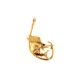 Silver Sailfish On Hook Pendant - 181