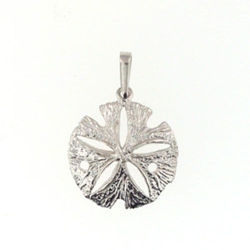 Silver Sand Dollar Skeleton Pendant - 405