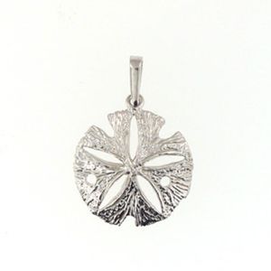 Silver Sand Dollar Skeleton Pendant - 405