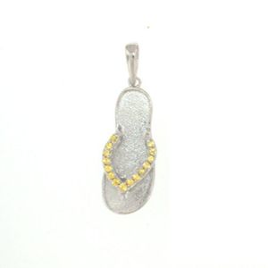Silver Sandal with Sapphire Pendant - 455 S