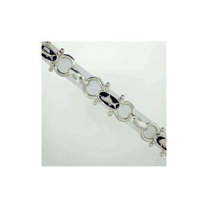 Silver Shackle Slam Heavy 7 Inch Bracelet - 972