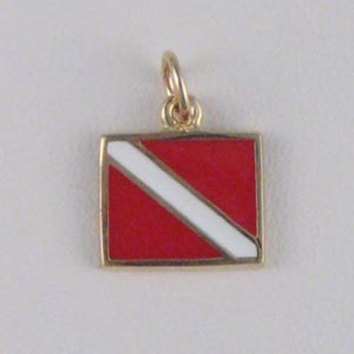 Silver Small Dive Flag Pendant - 363 E