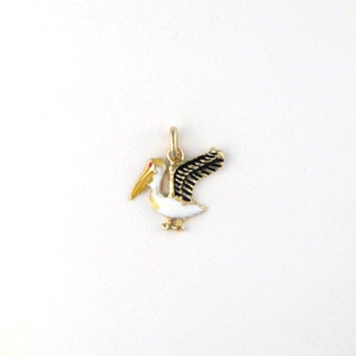 Silver Small Pelican Enamel Pendant - 280 E