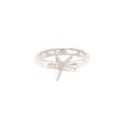 Silver Starfish 3mm Stackable Ring - 794 SF