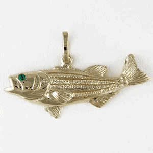 Silver Striped Bass Pendant - 238