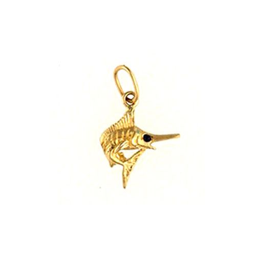 Silver Tiny Marlin Pendant - 184