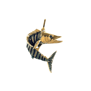 Silver Wahoo Hollow Enamel Pendant - 168 HE