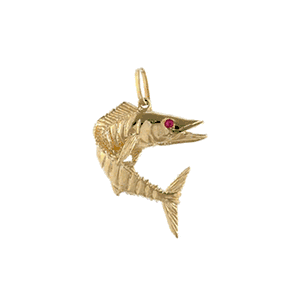 Silver Wahoo Hollow Pendant - 168 H