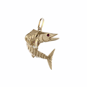 Silver Wahoo Solid Pendant - 168