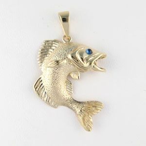 Silver Walleye Large Pendant - 021
