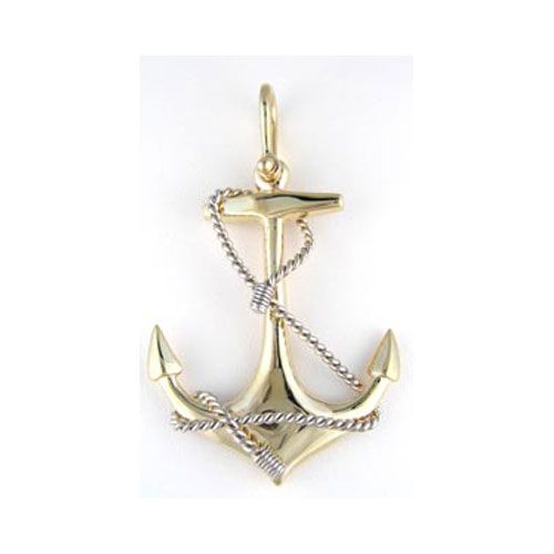 Silver Xl Anchor Pendant - 326