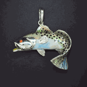 Silver Xlg Seatrout Pendant - 289