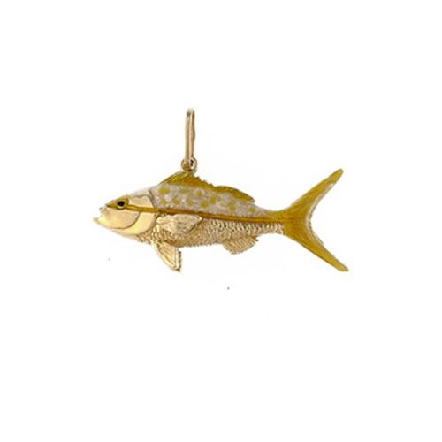 Silver Yellowtail Enamel Pendant - 182 E