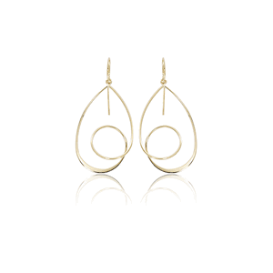 Single Spiral Drop Earrings - 14K Yellow Gold