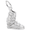 Ski Boot Charm White Gold - 10-6428