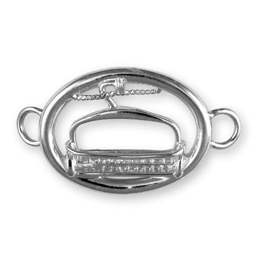 Ski Chair Lift Bracelet Clasp - Sterling Silver