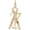 Skiing Charm 14K Gold - 10-0776
