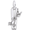 Skis Charm Silver - 10-0709