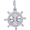 Small Anchor & Ships Wheel Charm - 14K White Gold - 10-1668-wg