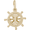 Small Anchor & Ships Wheel Charm - Gold Plated - 10-1668-gp