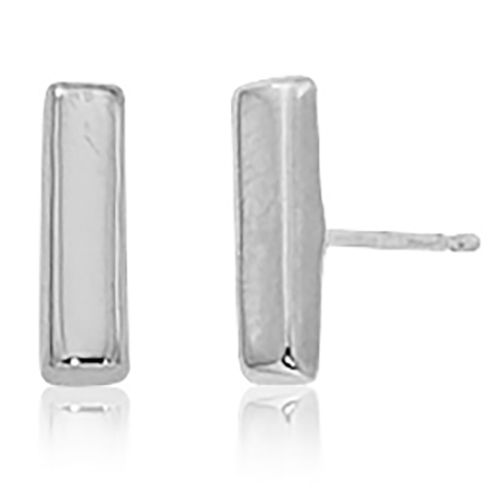 Small Bar with Post Earrings - Sterling Silver
