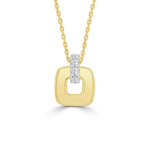 Small Cushion Polish Open Nebula Pendant