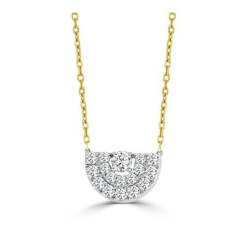 Small Deco Half Moon Pendant