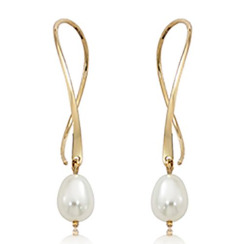 Small Ear Wire Sweep Earrings - 14K Yellow Gold