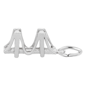Small Golden Gate Bridge Charm - 14K White Gold - 10-6193-wg