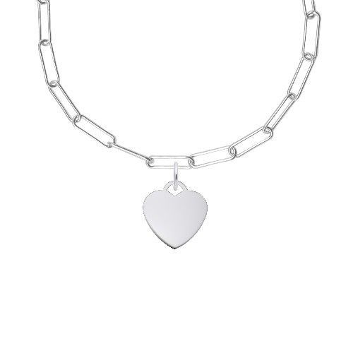 Small Heart Necklace Set - Sterling Silver - 29-8420-310-SS