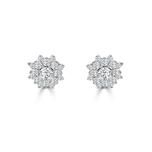 Small Lumina Diamond Cluster Stud Earrings