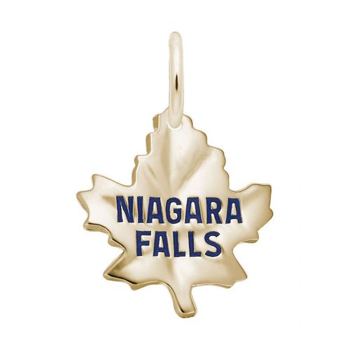 Small Niagara Falls Maple Leaf Charm - 10K Gold - 10-1702-10kg