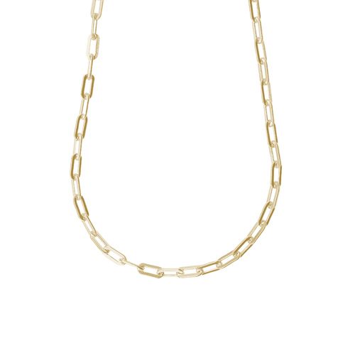 Small Paperclip Necklace - Gold Plate - 33-0320-22-gp