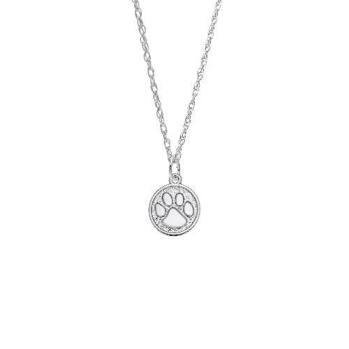 Small Paw Print Necklace Set - Sterling Silver - 29-5664-87-SS