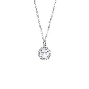 Small Paw Print Necklace Set - Sterling Silver - 29-5664-87-SS