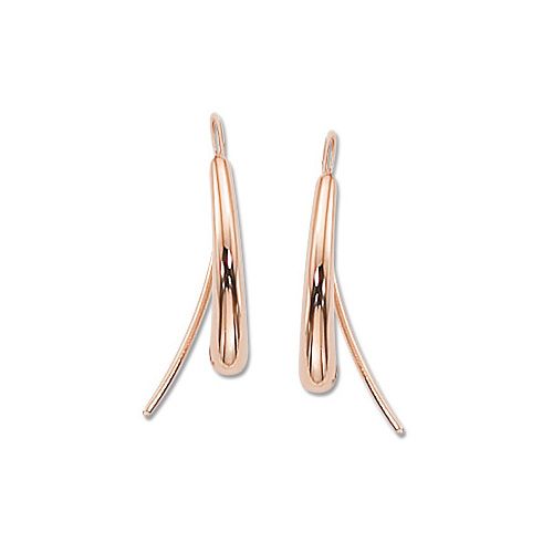 Small Tear Drop Hookwire Earrings - 14K Rose Gold